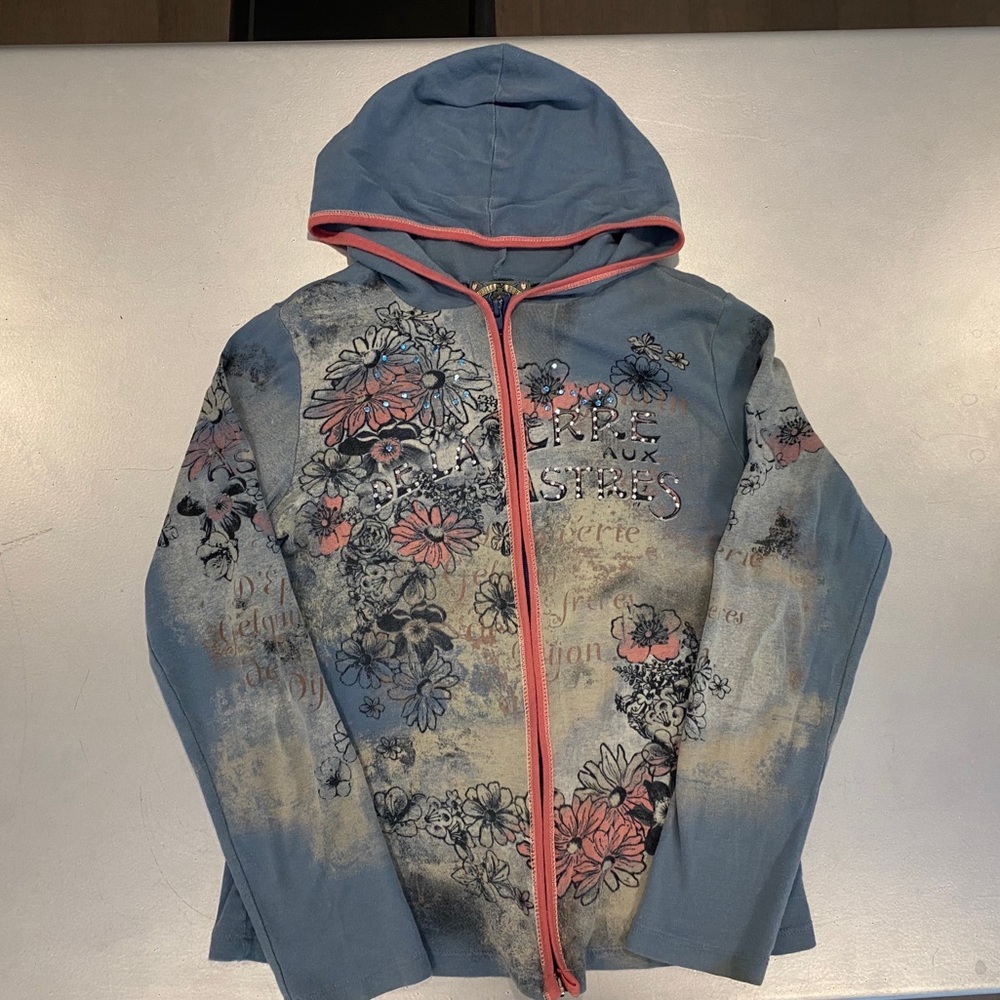 Cute Blue Womens ZipUp